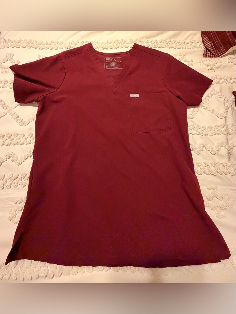 Figs Burgundy Caterina Top